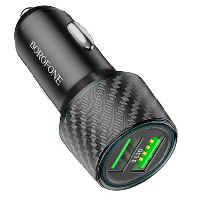 Автомобильное зарядное устройство Borofone (BZ21A) Brilliant 36W QC3.0 (2 USB-A) черный