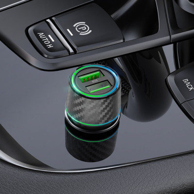 Автомобильное зарядное устройство Borofone (BZ21A) Brilliant 36W QC3.0 (2 USB-A) черный