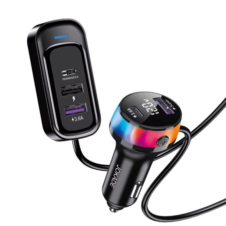 Автомобильное зарядное устройство Jokade JH031 XIANGLING 93W (3USB-A+2USB-C) LED черный