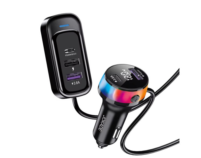 Автомобильное зарядное устройство Jokade JH031 XIANGLING 93W (3USB-A+2USB-C) LED черный