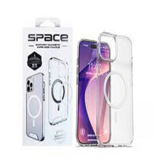 Чехол-силикон Space Magnetic Wireless Charge iPhone 12 / 12 Pro Прозрачный