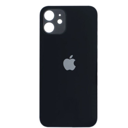 Задняя панель корпуса для iPhone 12, черная (Big Hole) (Класс А)