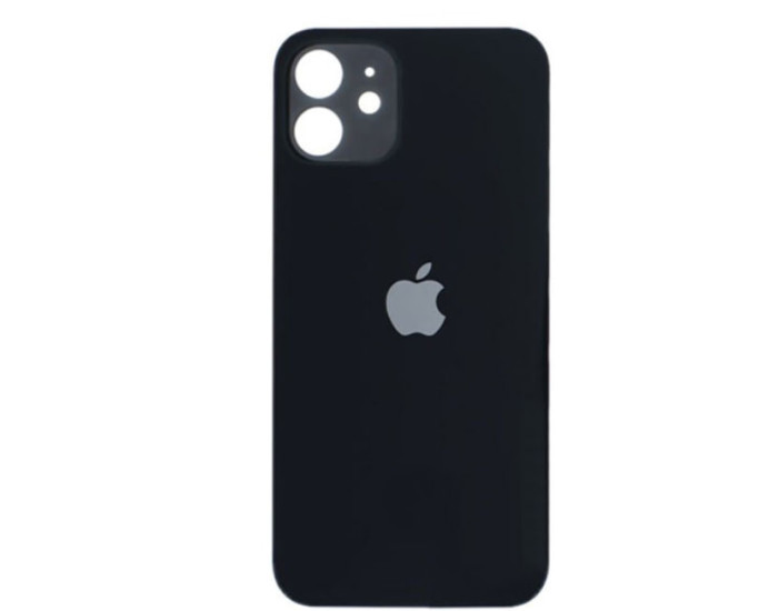 Задня панель корпуси для iPhone 12, чорна (Big Hole)