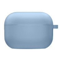 Чохол для AirPods Pro 2 / Pro Full Soft Matte Microfiber, бузково-блакитний
