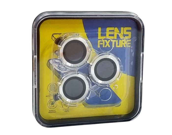 Защитное стекло на камеру Lens Fixture iPhone 12 Pro Max, Silver