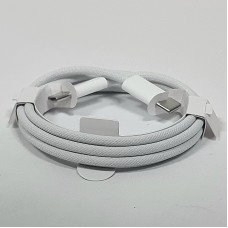 Кабель USB-C Apple textile 60W Type-C to Type-C (тех.пак) - Білий