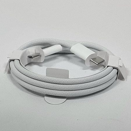 Кабель USB-C Apple textile 60W Type-C to Type-C (тех.пак) - Білий