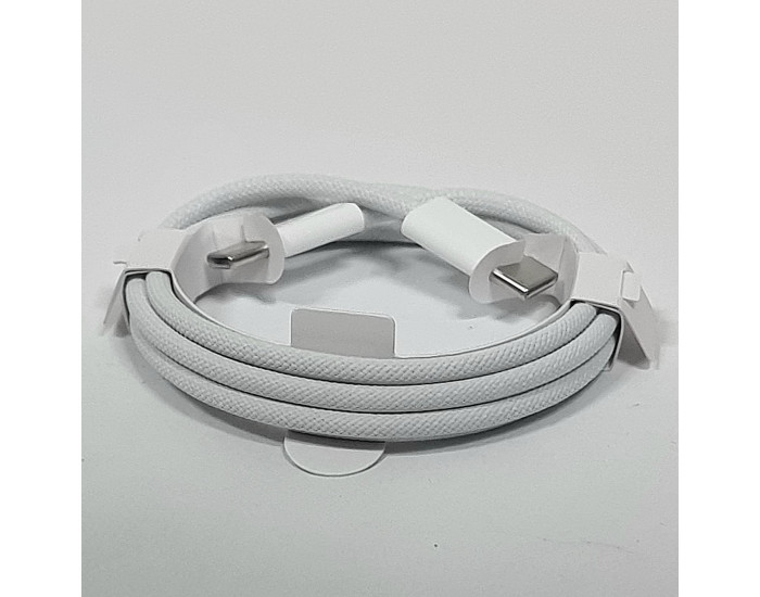 Кабель USB-C Apple textile 60W Type-C to Type-C (тех.пак) - белый