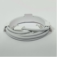 Кабель USB-C Apple textile 60W Type-C to Type-C (тех.пак) - белый