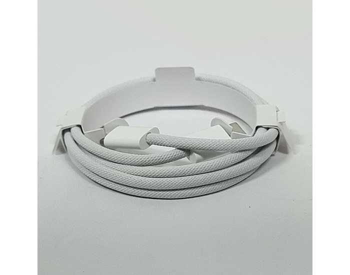 Кабель USB-C Apple textile 60W Type-C to Type-C (тех.пак) - белый