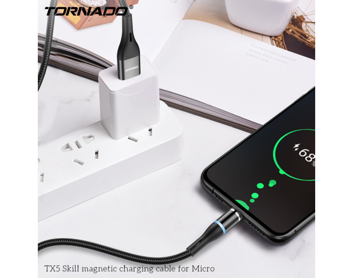 Кабель USB Tornado TX5 USB to Micro (2.4A/1m) Black