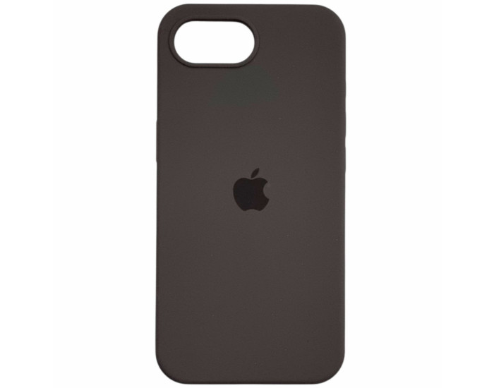 Чехол-силикон оригинал Full Soft Matte iPhone 16e /17e (Тёмно Коричневый / Dark Brown)