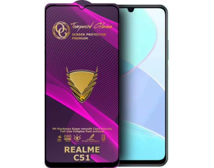 Защитное cтекло Tempered Glass OG Premium Realme C51 /C53, Black