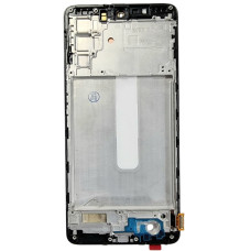 Дисплей с сенсорным экраном (модуль) Samsung M526 Galaxy M52, черный, с рамкой, оригинал