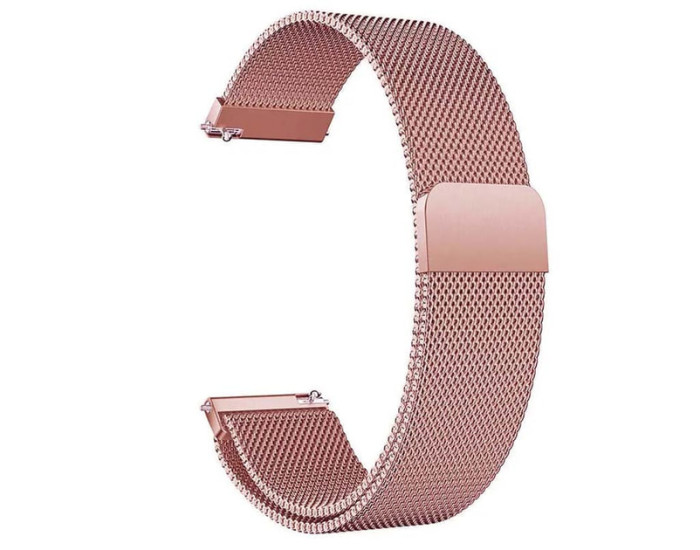 Ремінець Xiaomi Amazfit/ Samsung Milanese Loop New Design 20mm Rose Gold