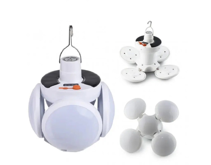 Лампа для кемпинга 2029 Football UFO Led Lamp Solar- белый