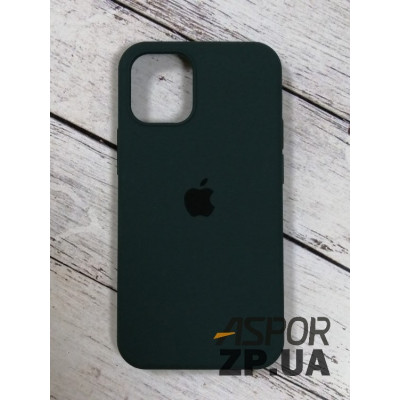 Чехол-силикон оригинал Full Camera Soft Matte iPhone 12 Mini Темно-зеленый