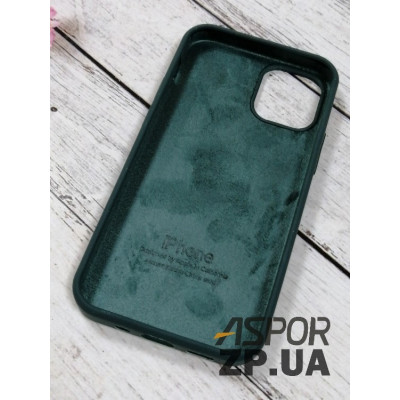 Чехол-силикон оригинал Full Camera Soft Matte iPhone 12 Mini Темно-зеленый