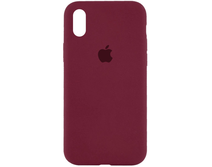 Чехол-силикон оригинал Full Soft Matte iPhone X /XS, Marsala