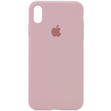 Чехол-силикон оригинал Full Soft Matte iPhone X / XS Chalk Pink (Класс А)