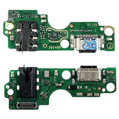 Шлейф для Tecno Spark 20, коннектора зарядки, микрофона, с компонентами