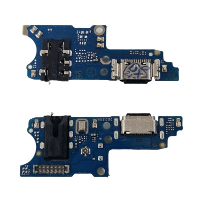 Шлейф для Tecno Spark 10 Pro (KI7), коннектора зарядки, микрофона, с компонентами, High Copy