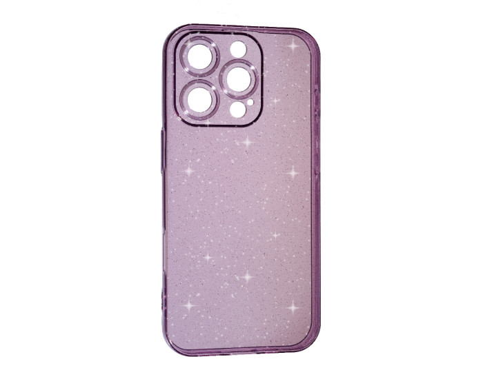 Чехол-силикон Clear Shine iPhone 16 Pro Max фиолетовый