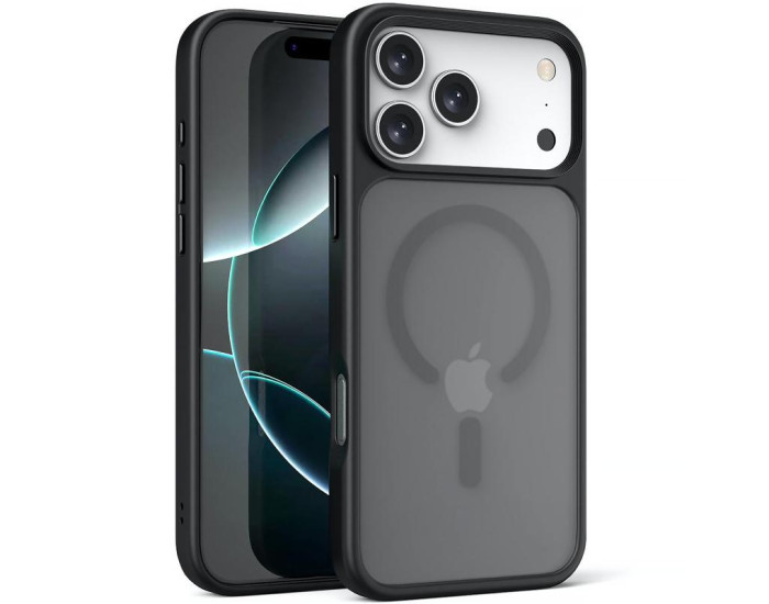 Чехол-силикон Metal Buttons with MagSafe Apple iPhone 17 Pro, Черный