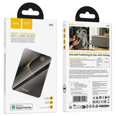Трекер Hoco E92 Saviour smart positioning anti-lost device. Black