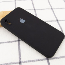 Чехол-силикон оригинал Square Cover Soft Matte Full Camera iPhone X/XS, черный