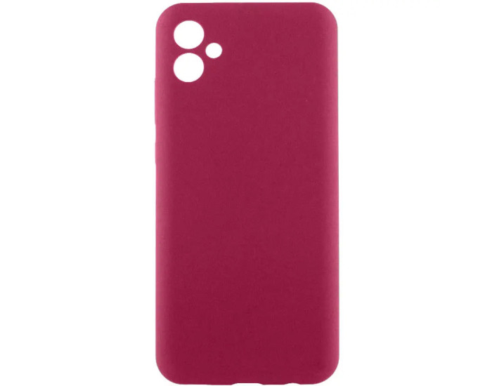 Чохол-силікон Silicone Lakshmi Full Camera Samsung A07 (Бордовий / Maesala)