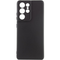 Чохол-силікон Getman Liquid Silk Full Camera Samsung Galaxy S21 Ultra (Чорний / Black)