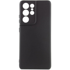 Чехол-силикон Getman Liquid Silk Full Camera Samsung Galaxy S21 Ultra (Черный / Black)