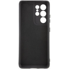 Чехол-силикон Getman Liquid Silk Full Camera Samsung Galaxy S21 Ultra (Черный / Black)
