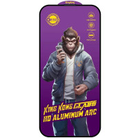 Защитное стекло 5D Anti-static Purple iPhone 14/13/13 Pro/16e. Черный