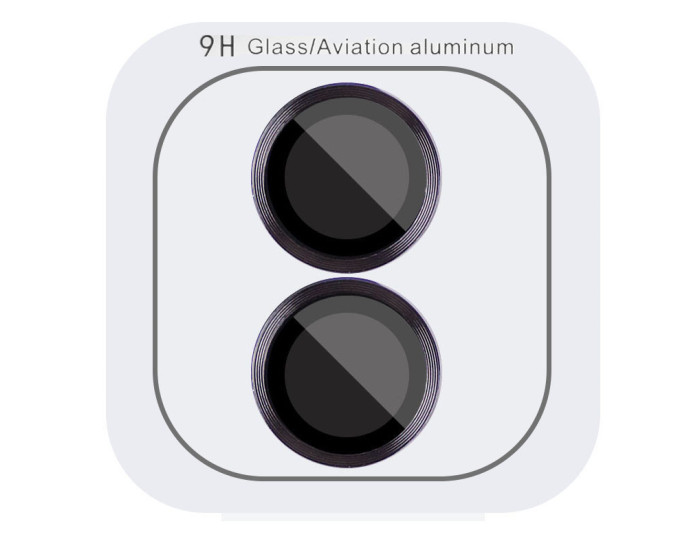 Защитное стекло Camera Metal на камеру iPhone 16 /16 Plus, Black
