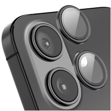 Защитное стекло Camera Metal на камеру iPhone 16 /16 Plus, Black