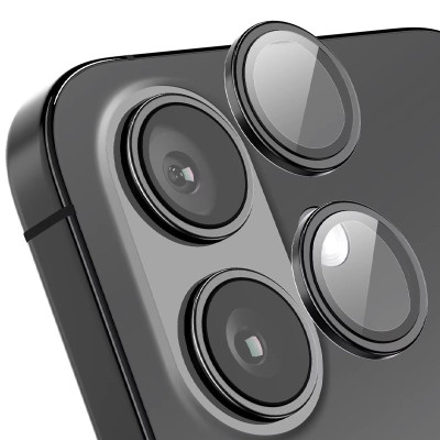 Защитное стекло Camera Metal на камеру iPhone 16 / 16 Plus Black