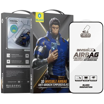 Защитное стекло Blueo Invisible Airbag Anti-broken Apple iPhone 17 Pro Max Черный