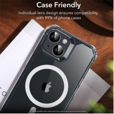 Защитное стекло Metal Classic на камеру iPhone 15 /15 Plus (Черный / Midnight)