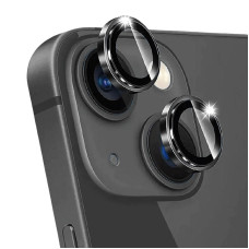 Защитное стекло Metal Classic на камеру iPhone 15 /15 Plus (Черный / Midnight)