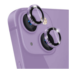 Защитное стекло Metal Classic на камеру iPhone 14/14 Plus (Фиолетовый / Purple)