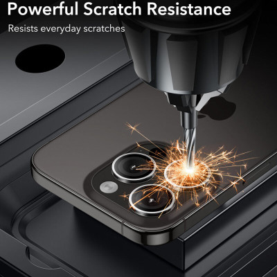 Защитное стекло Metal Classic на камеру iPhone 15 Pro/15 Pro Max (Серебряный / Silver)