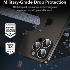 Защитное стекло Metal Classic на камеру iPhone 15 Pro/15 Pro Max (Серебряный / Silver)