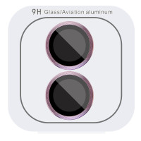 Защитное стекло Metal Classic на камеру iPhone 16 /16 Plus (Розовый / Pink)