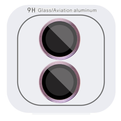 Защитное стекло Metal Classic на камеру iPhone 16 /16 Plus (Розовый / Pink)