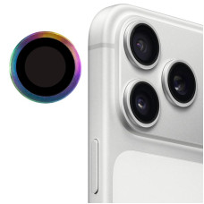 Защитное стекло Metal Classic на камеру iPhone 17 Pro /17 Pro Max (Сиреневый / Rainbow)