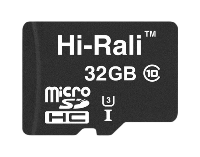 Карта памяти Hi-Rali 32GB Class 10 (UHS-3)