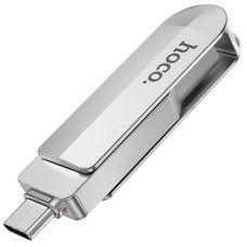 Флешка USB-A/C Hoco UD10 Metal Flash 2in1 USB 3.0/Type-C 32GB Gray