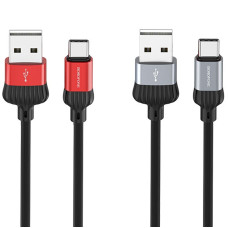 Дата кабель Borofone BX28 Dignity USB to Type-C, 1m, Metal gray